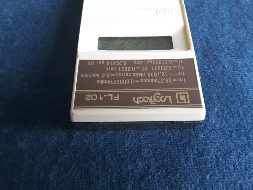 Authentique Calculatrice Vintage Logitech FL-102 – Modèle Rétro LCD Années 80 avec Table de Conversion – Image 6