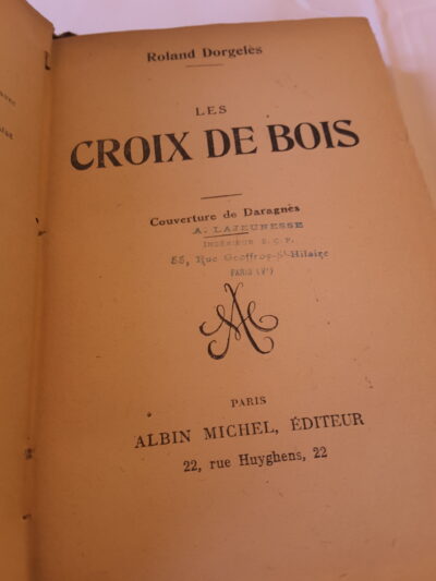 Les croix de bois, Roland Dorgelès, Albin Michel, 1919