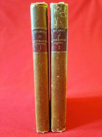 [ÉDITION ORIGINALE] Historique et Rare, Mélanges de littérature et de philosophie – F. ANCILLON – 1809 (2 Vol.)