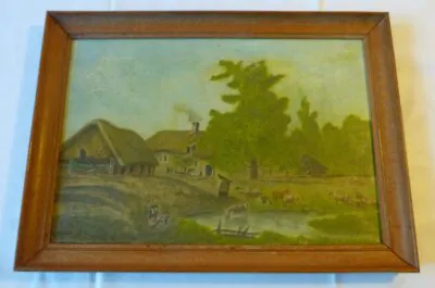 Pépite Rare : Tableau ancien d’une Haute-Provence verdoyante, signé Mistral (1890-1930)