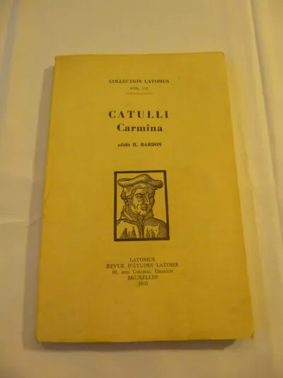 [Inspirant et Rare] Livre Catulli Carmina 1970 – Édition Originale Critique Latomus 112 (Bardon)