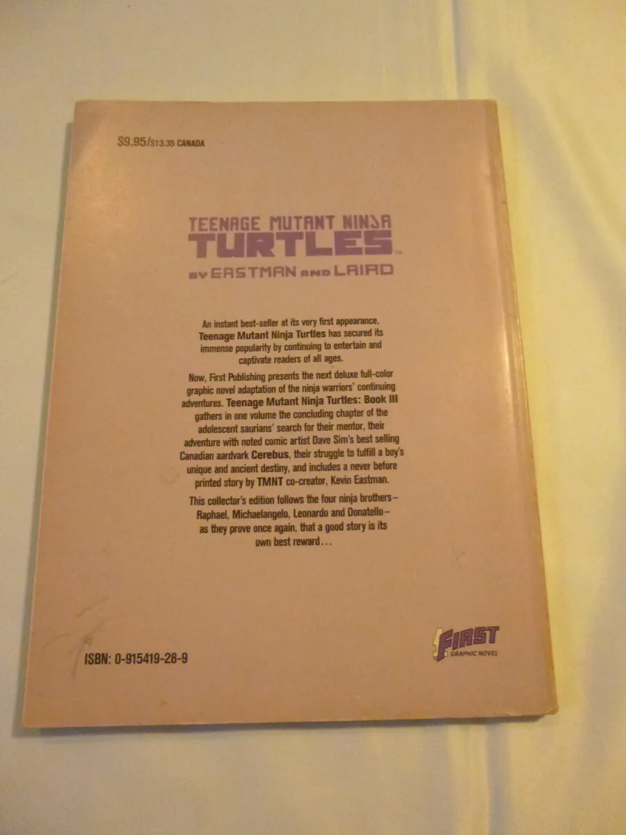 Collector ! Teenage Mutant Ninja Turtles Book III (1989) – TMNT Vintage First Comics VO – Image 2