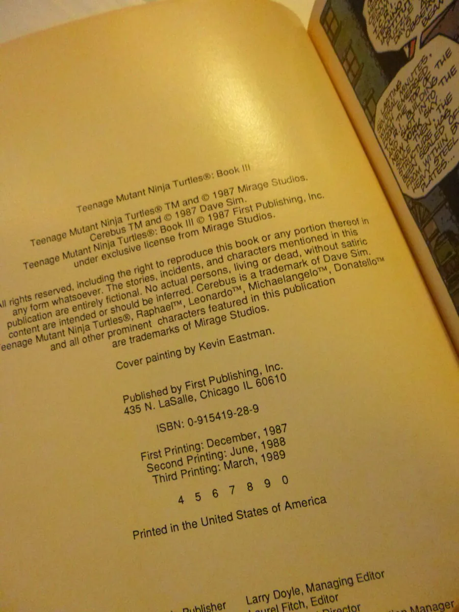 Collector ! Teenage Mutant Ninja Turtles Book III (1989) – TMNT Vintage First Comics VO – Image 6