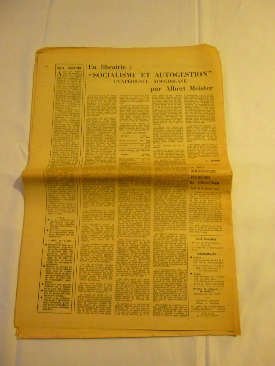 Rare Lot de Journaux Voix Ouvrière 1964 et Tract Étudiants Communistes – Image 4