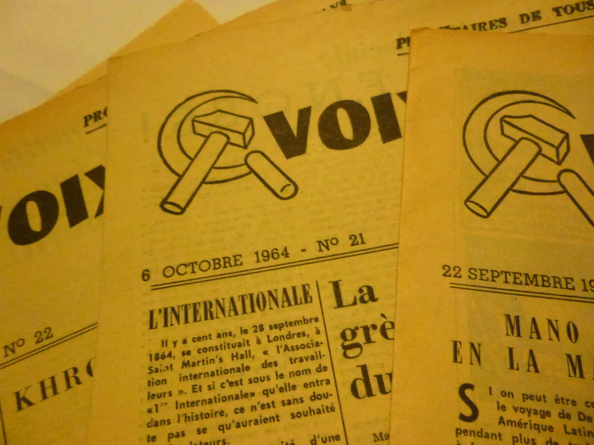 Rare Lot de Journaux Voix Ouvrière 1964 et Tract Étudiants Communistes – Image 8