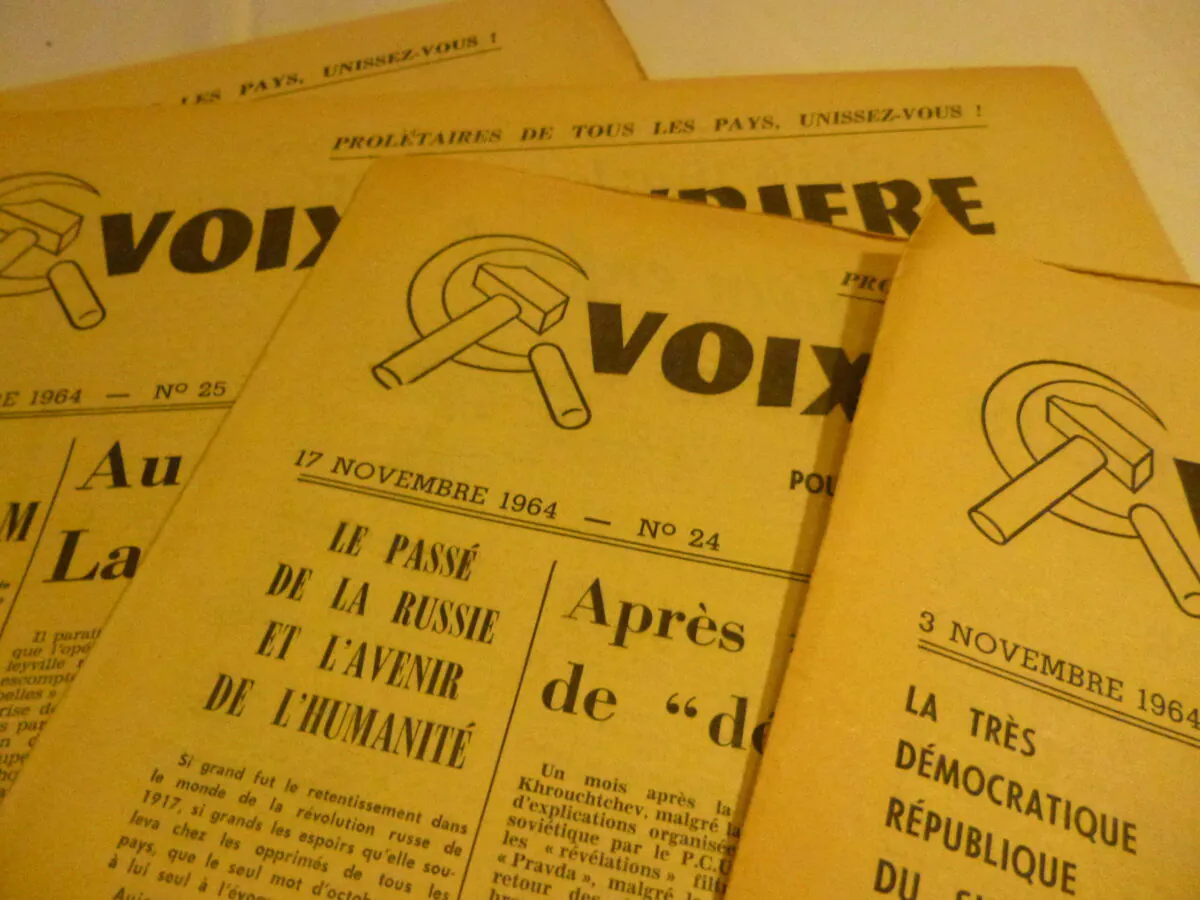 Rare Lot de Journaux Voix Ouvrière 1964 et Tract Étudiants Communistes – Image 11