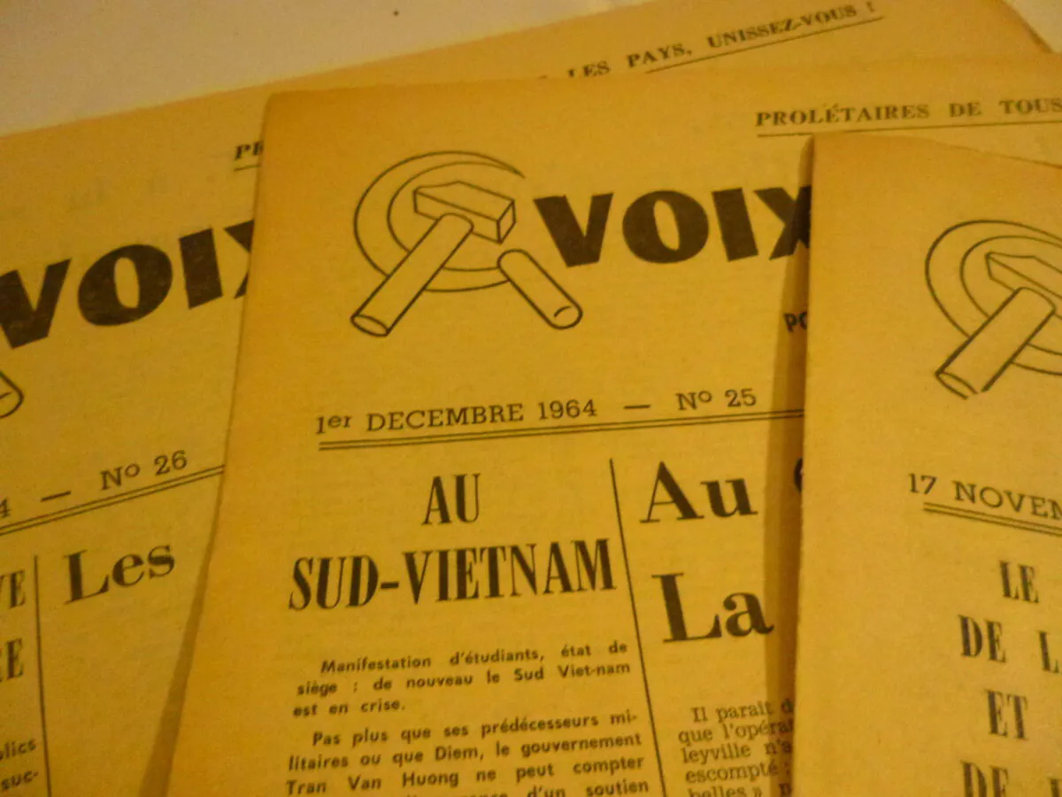 Rare Lot de Journaux Voix Ouvrière 1964 et Tract Étudiants Communistes – Image 12