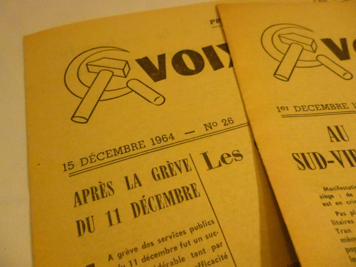 Rare Lot de Journaux Voix Ouvrière 1964 et Tract Étudiants Communistes – Image 13