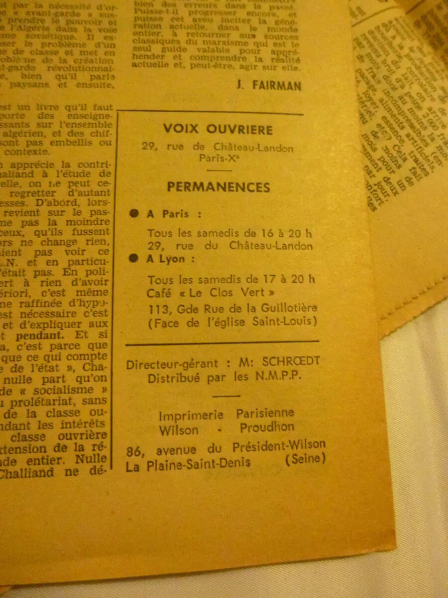 Rare Lot de Journaux Voix Ouvrière 1964 et Tract Étudiants Communistes – Image 15