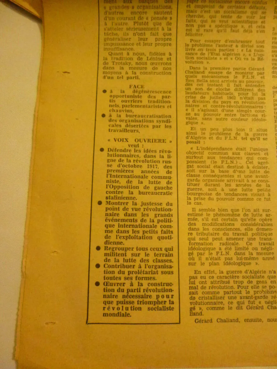 Rare Lot de Journaux Voix Ouvrière 1964 et Tract Étudiants Communistes – Image 16