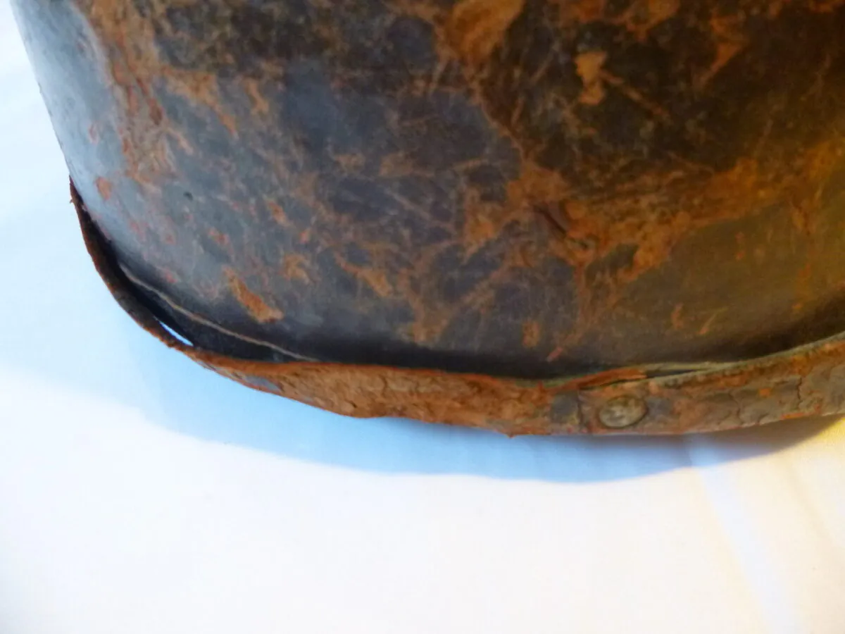 Rare casque moto vintage en cuir années 30/50 – Idéal collection et déco rétro – Image 11