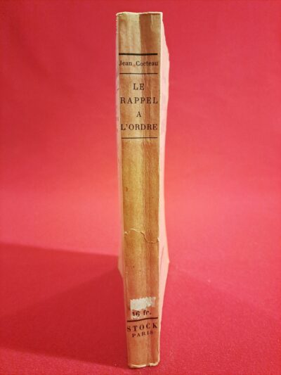 Le Rappel à l’Ordre, Jean Cocteau, Librairie Stock, Paris, 1930, dix-huitième édition