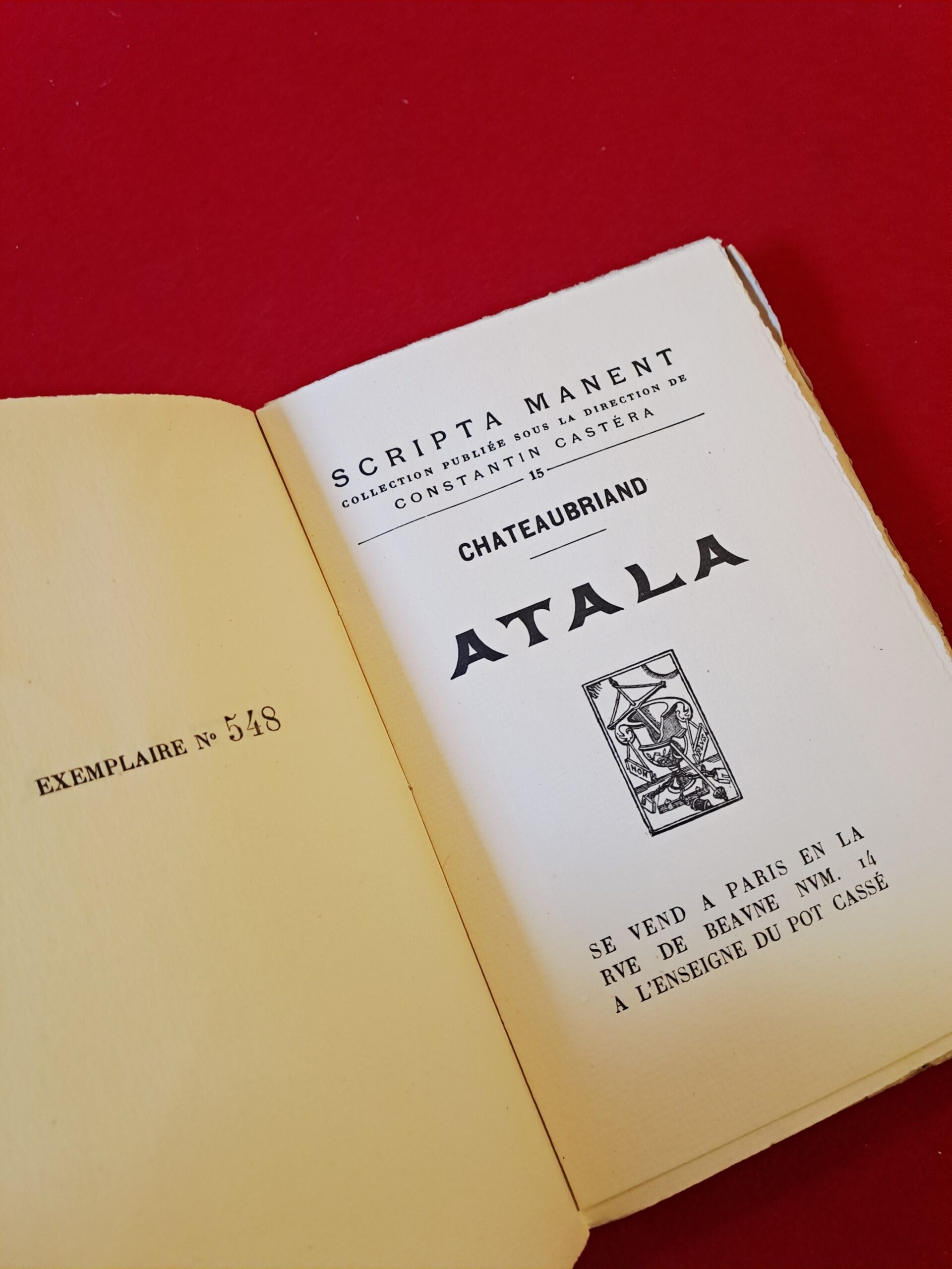 Livre ancien - ATALA - Chateaubriand - Éd. À l'enseigne du Pot Cassé (1927) - Numéroté – Image 5