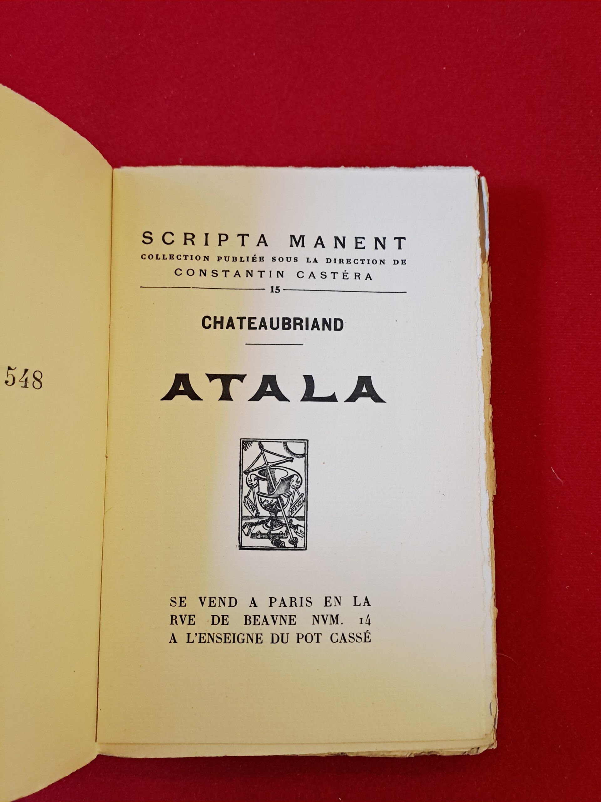 Livre ancien - ATALA - Chateaubriand - Éd. À l'enseigne du Pot Cassé (1927) - Numéroté – Image 8