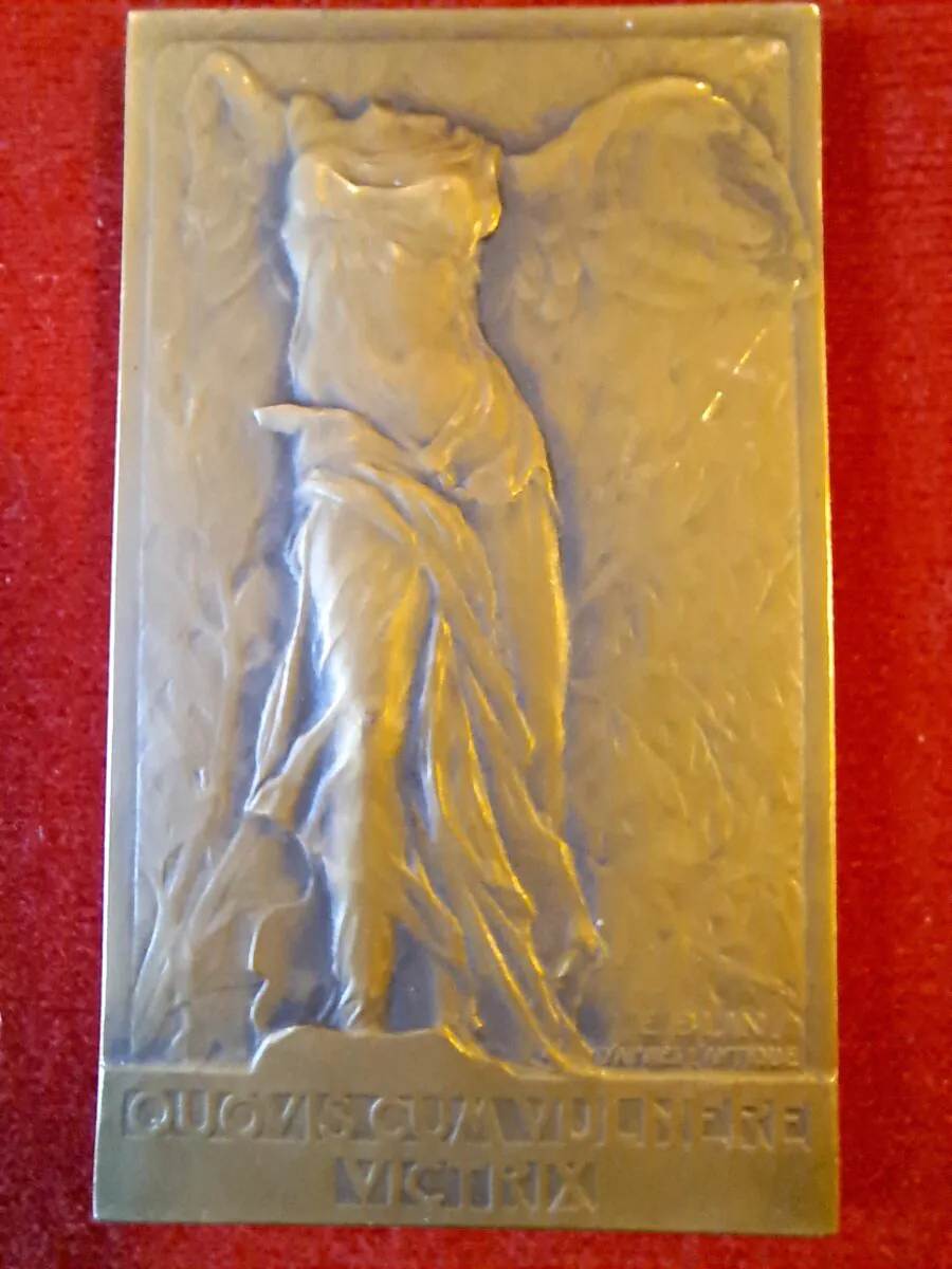 Exceptionnel – Plaquette en bronze « Mutilés de Guerre » par Édouard Blin – Rare objet de collection nominatif (M. Roger Dubois) – Image 4