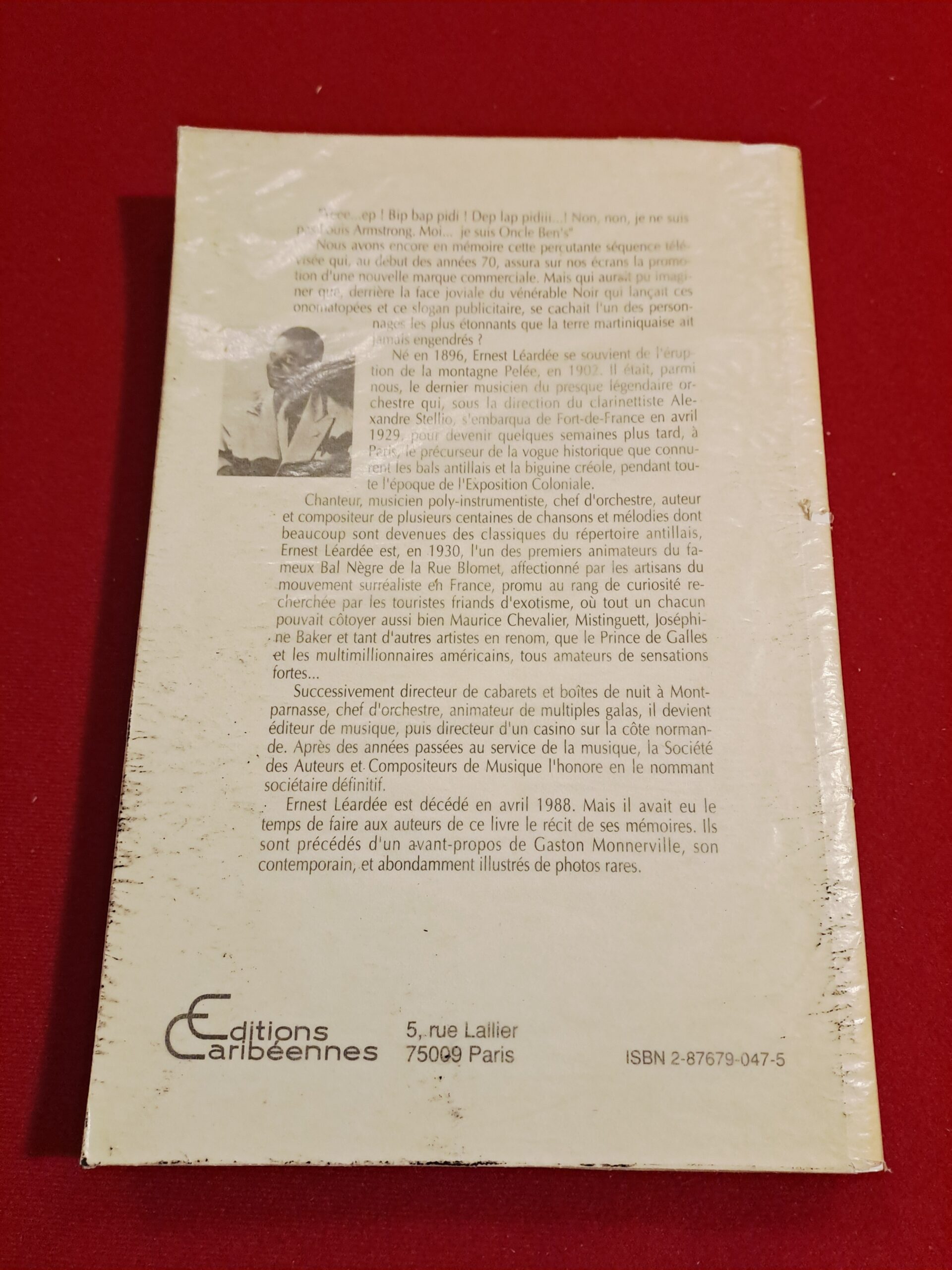 La biguine de l'oncle Ben's, Ernest Léardée raconte, 1989, Éditions Caribéennes, Jean Pierre Meunier et Brigitte Léardée, exemplaire signé et dédicacé – Image 2