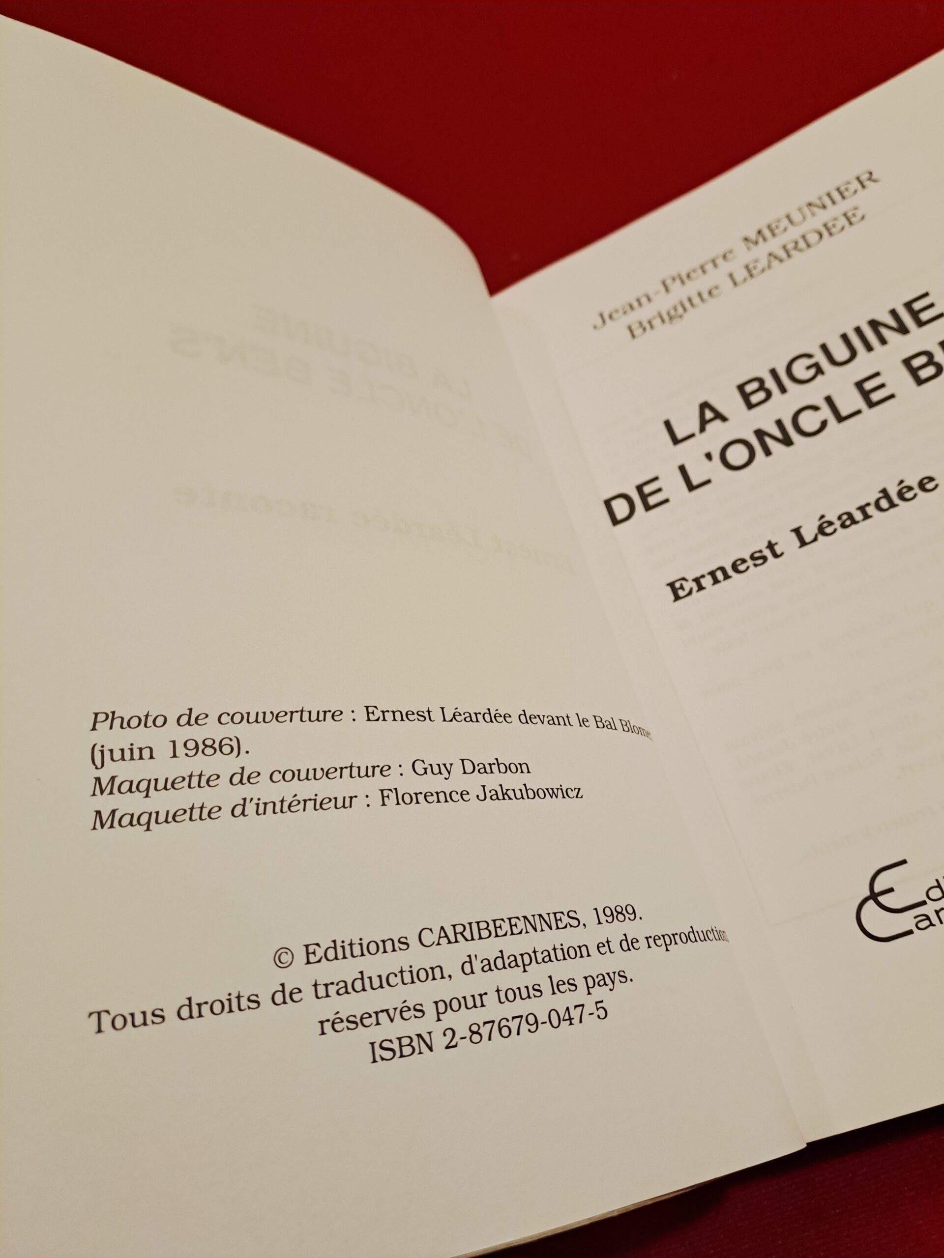 La biguine de l'oncle Ben's, Ernest Léardée raconte, 1989, Éditions Caribéennes, Jean Pierre Meunier et Brigitte Léardée, exemplaire signé et dédicacé – Image 14
