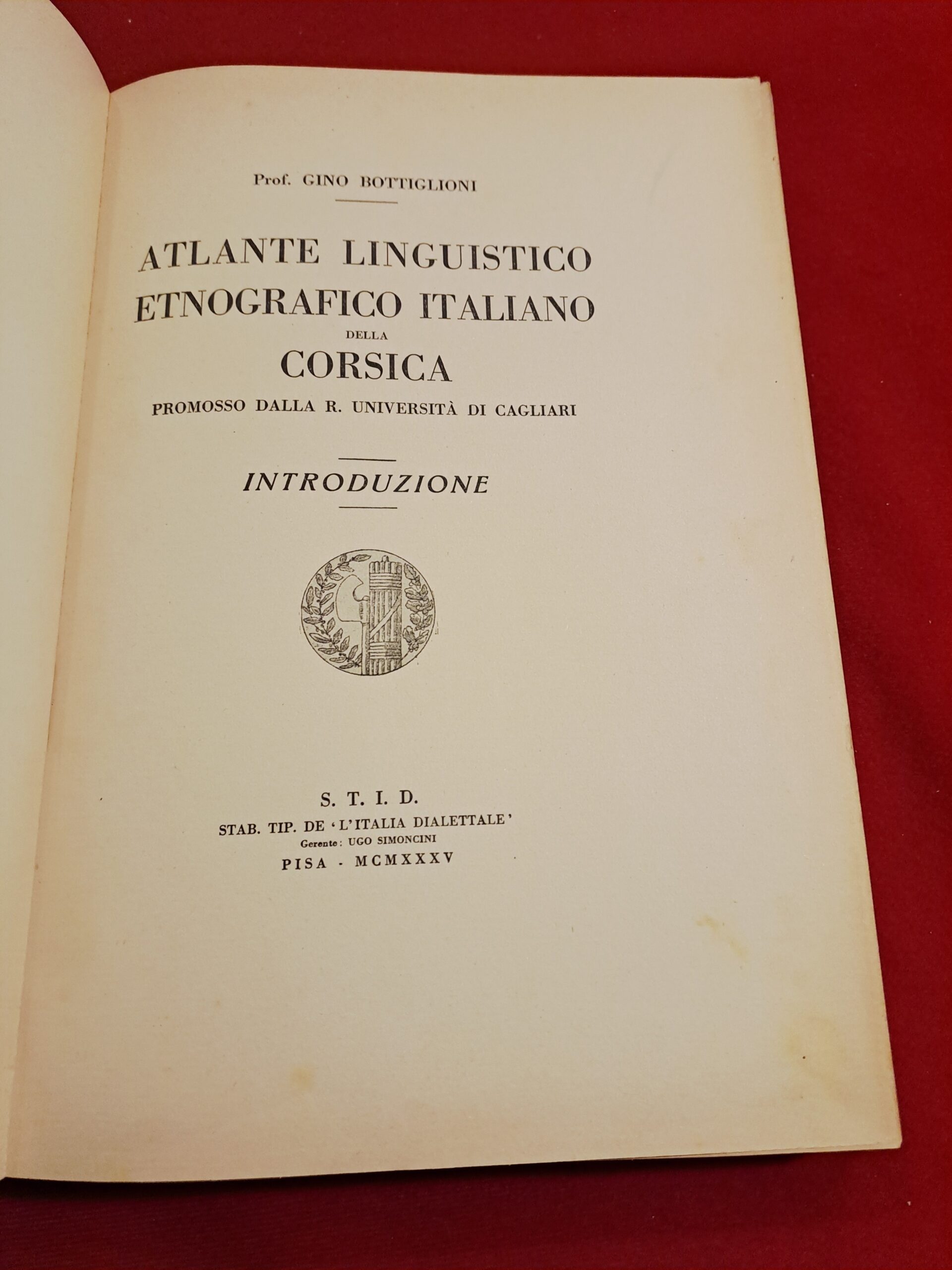 Livre Rare Corse 1935 - Atlante Linguistico della Corsica - G. Bottiglioni - Édition Originale – Image 4