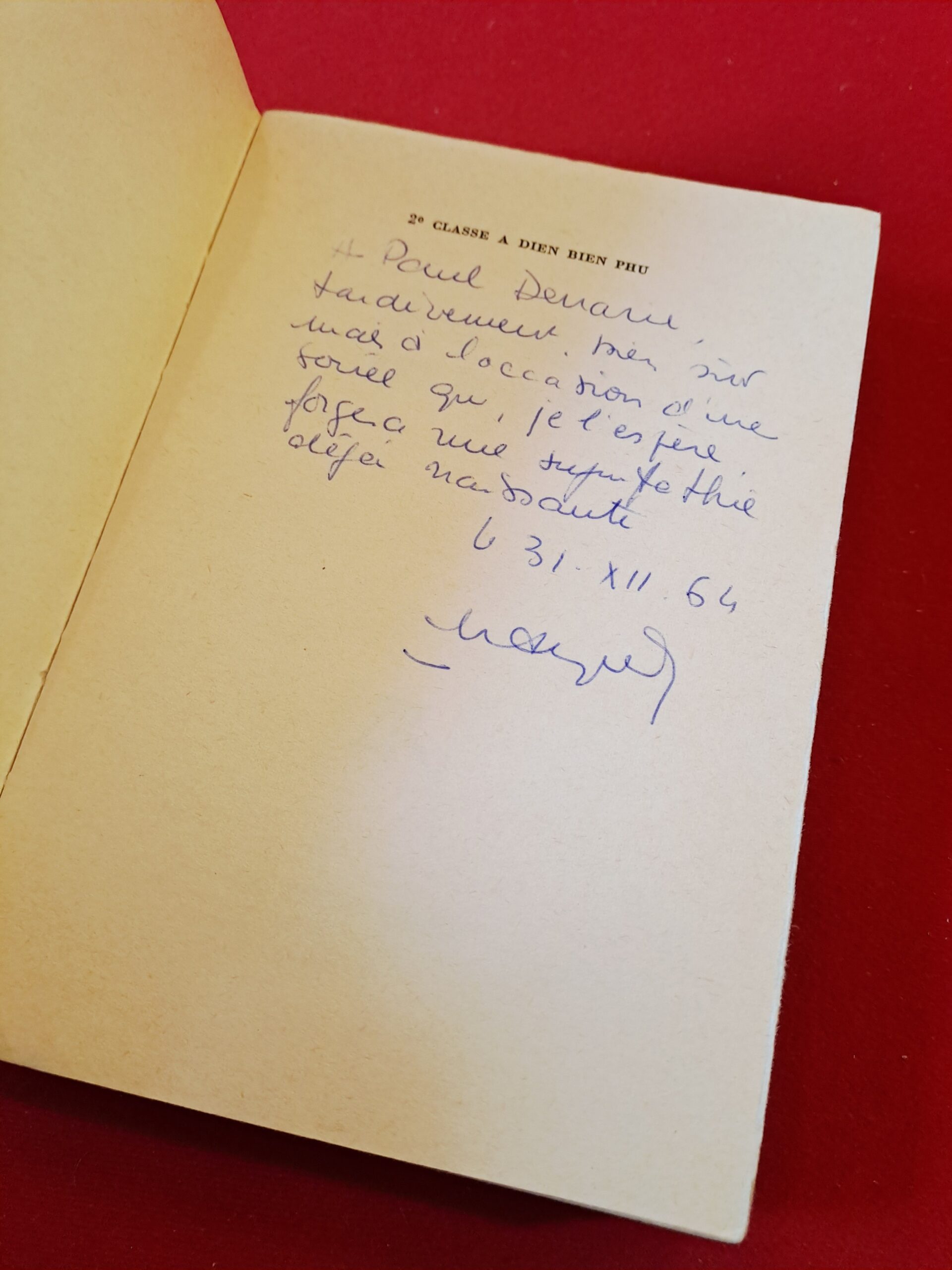 2ème classe à Diên Biên Phu, Erwan Bergot, aux éditions La Table Ronde, 1964, signé, envoi autographe de l'auteur, première édition – Image 6