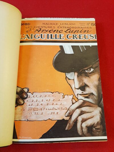 Arsène Lupin – L’Aiguille Creuse (Éd. Pierre Lafitte, 1914) – Relié d’époque – RARE