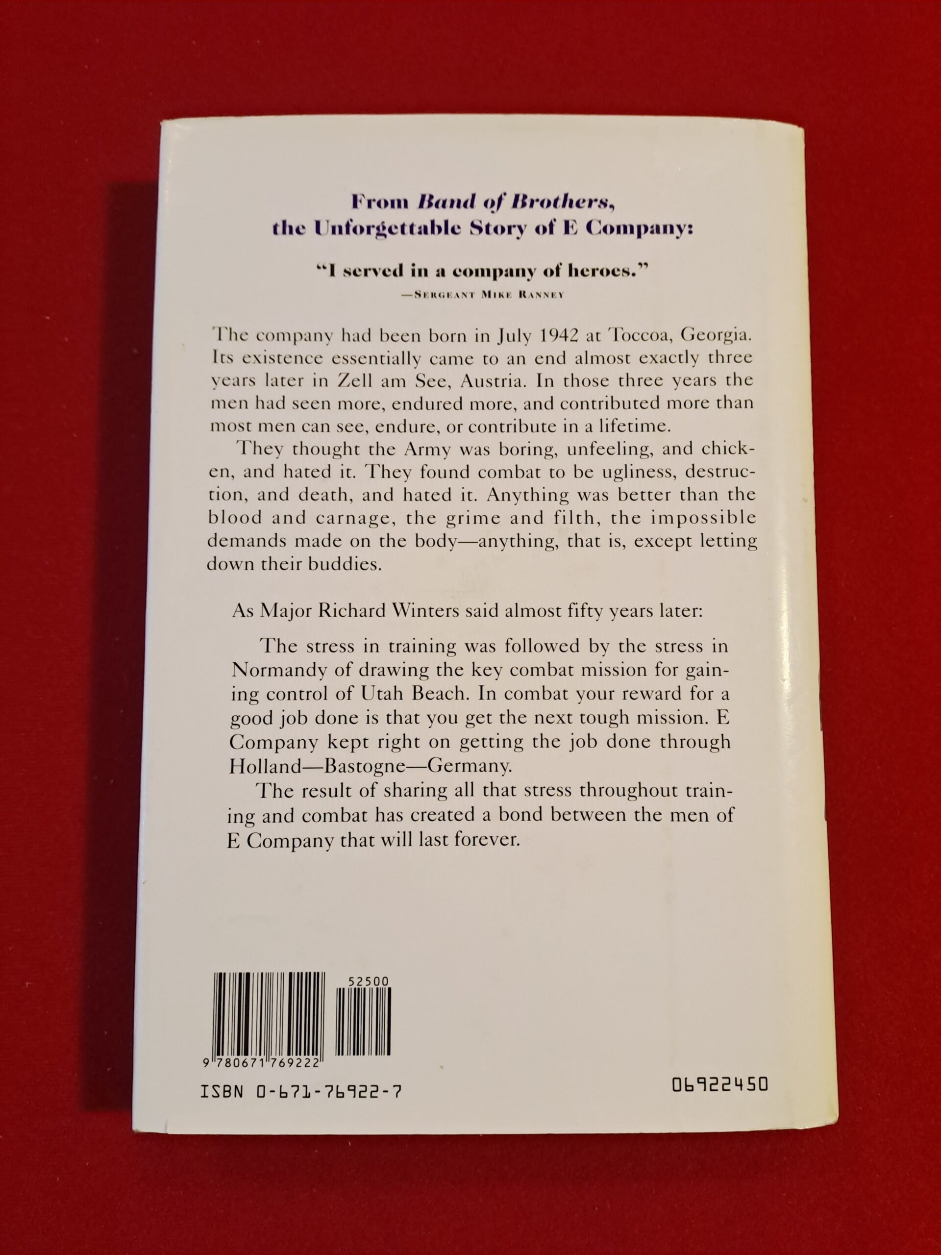 Band of Brothers, E Company, 506th Regiment, 101st Airborne from Normandy to Hitler's Eagle's Nest, Stephen E. Ambrose, published by Simon and Schuster, New York, 1992, first edition, first printing – Image 2