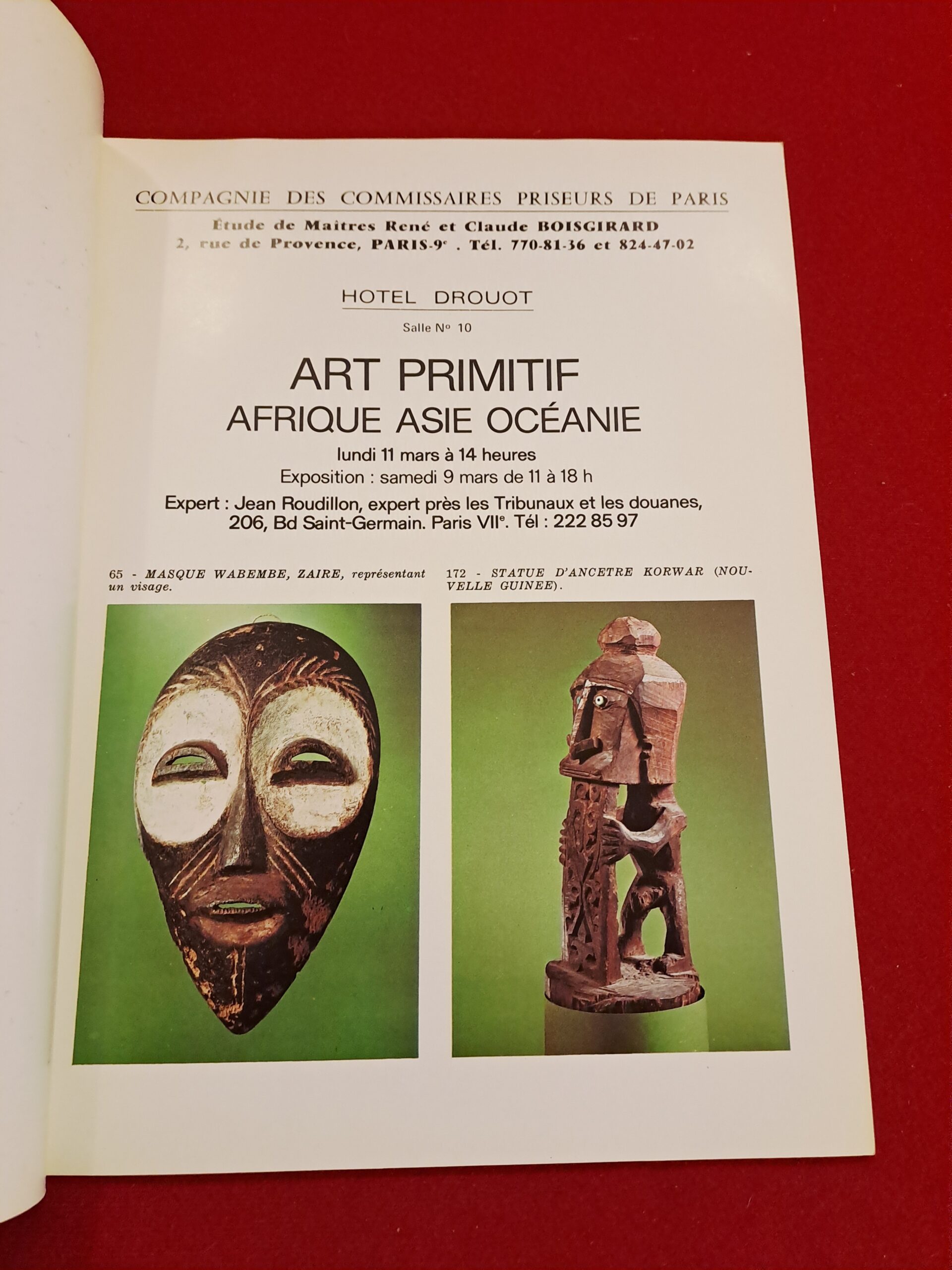 Art primitif, Afrique, Asie, Océanie, Catalogue de la vente aux enchères du lundi 11 mars 1974 à l'Hôtel Drouot – Image 3