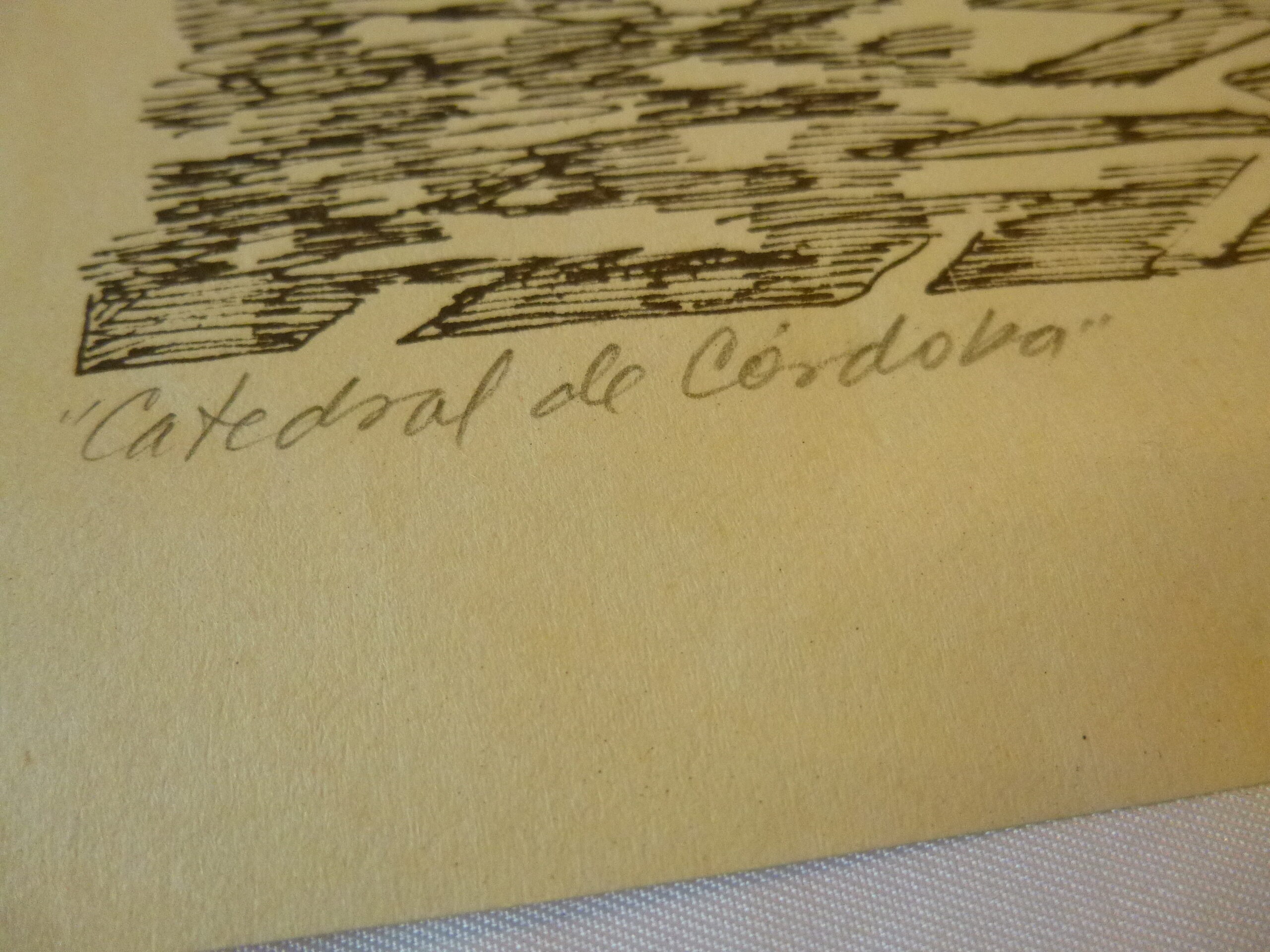 Estampe originale signée Hugo Bastos – "Catedral de Córdoba" (Tirage limité 15/100) – Image 3