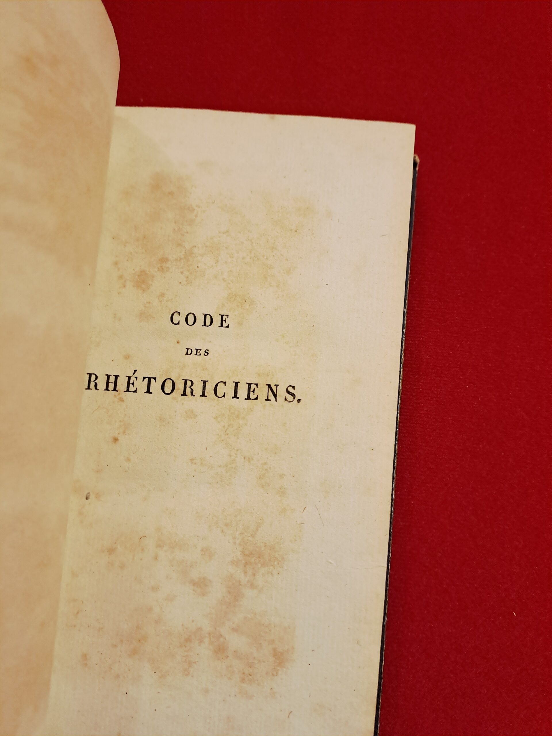 Magnifique ÉDITION ORIGINALE 1819 – Code des Rhétoriciens (Noël & La Place) dans son superbe Cartonnage Romantique signé PIGOREAU – Image 7