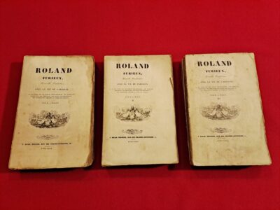 [Édition Originale 1839] Roland Furieux – L’Arioste – Trad. Mazuy – 3 Vol. Complet Non Coupé