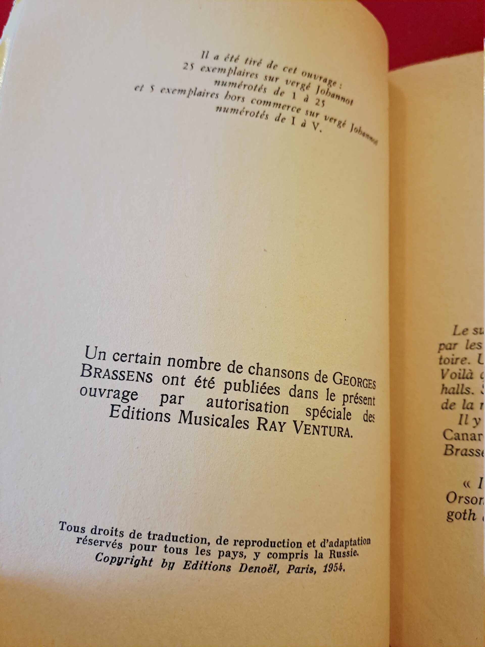 Première édition - Georges Brassens - La Mauvaise Réputation (Denoël, 1954) – Image 4