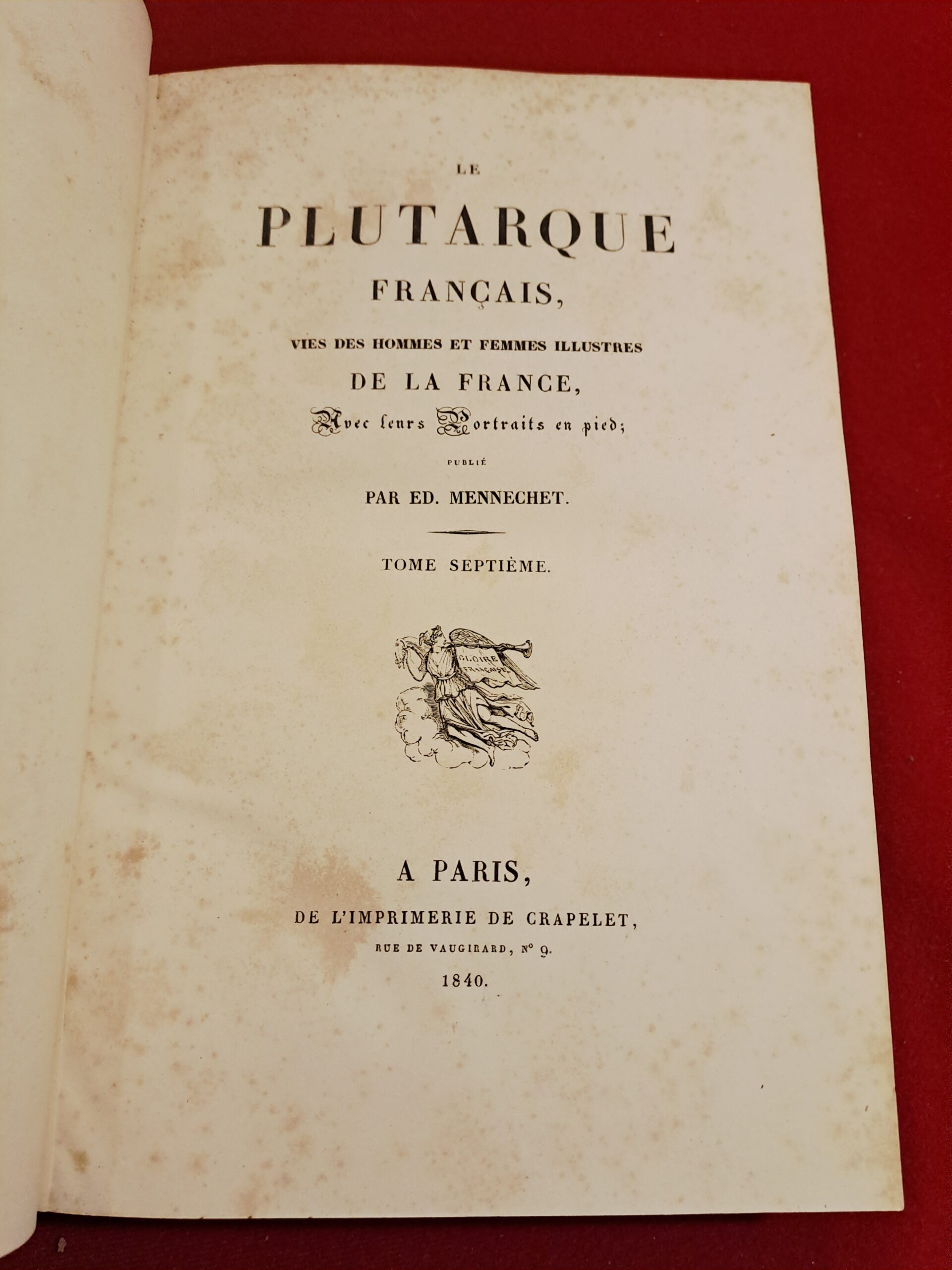 Le Plutarque Français (1835-1840) - Édition Originale - 7 Volumes (Tomes 1 à 7) – Image 14