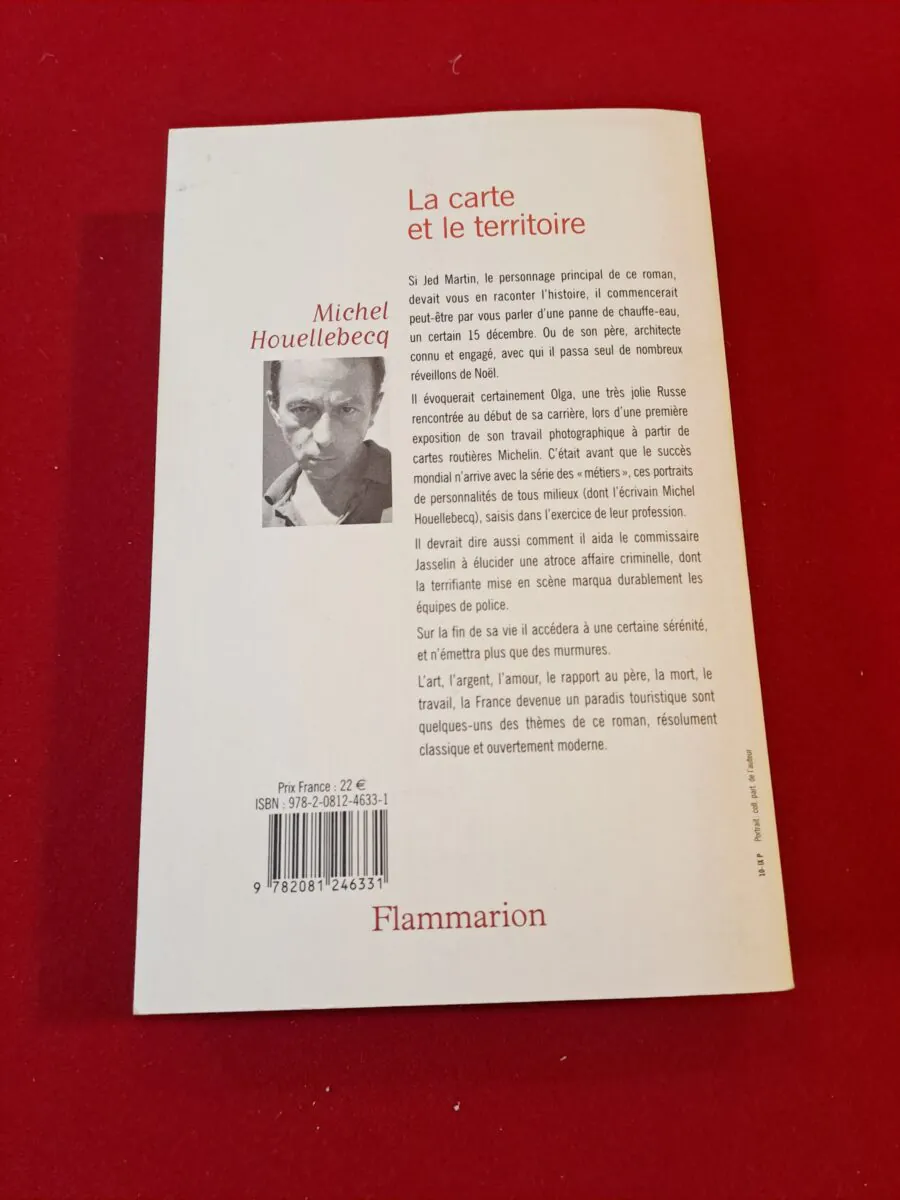 [PREMIER TIRAGE] La carte et le territoire - Michel Houellebecq - Première Édition 2010 - Grand Format Flammarion - TBE – Image 2
