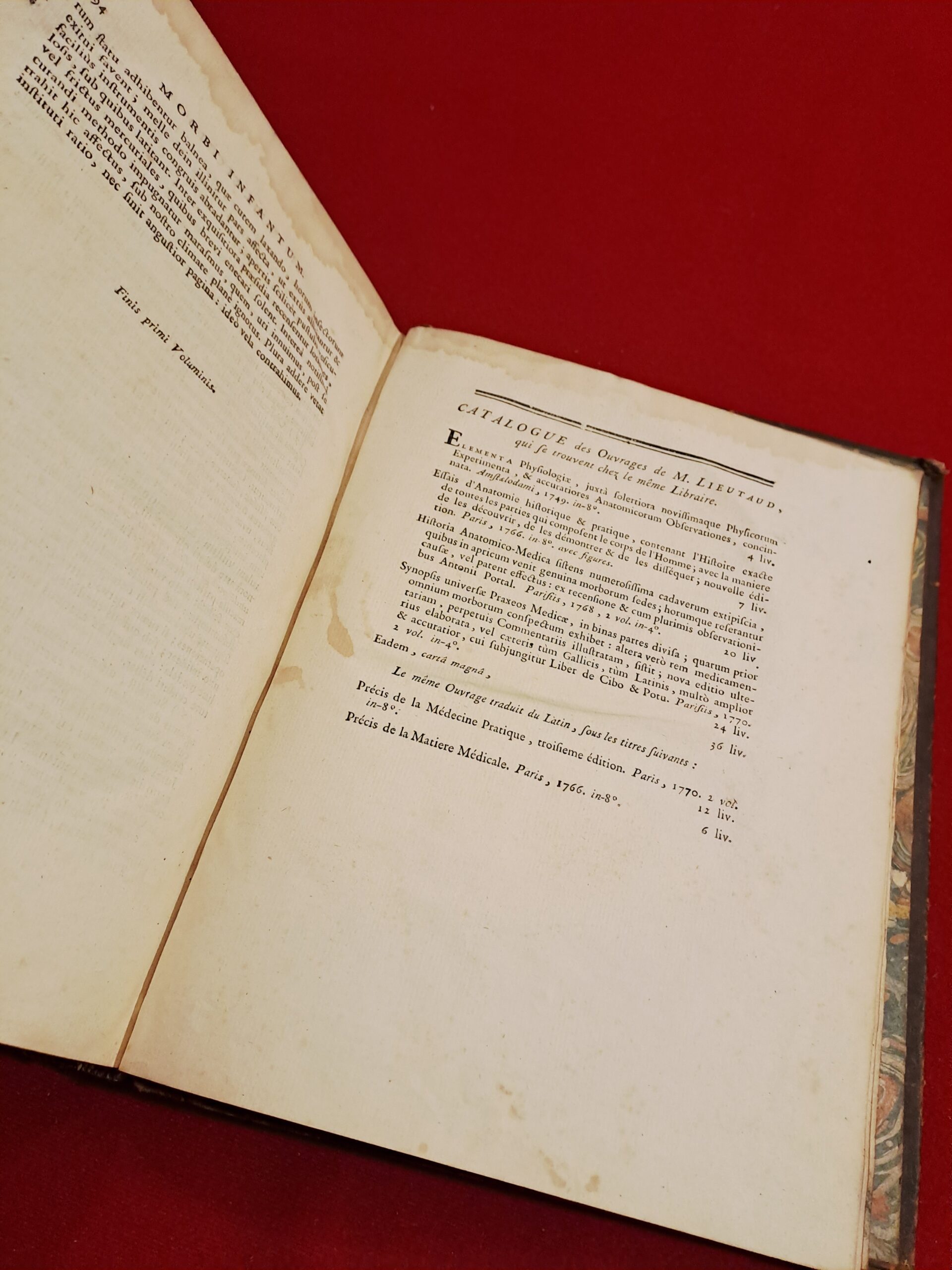 Livre Ancien Médecine 1774 - LIEUTAUD Synopsis Universae Praxeos Medicae T.1 – Image 11