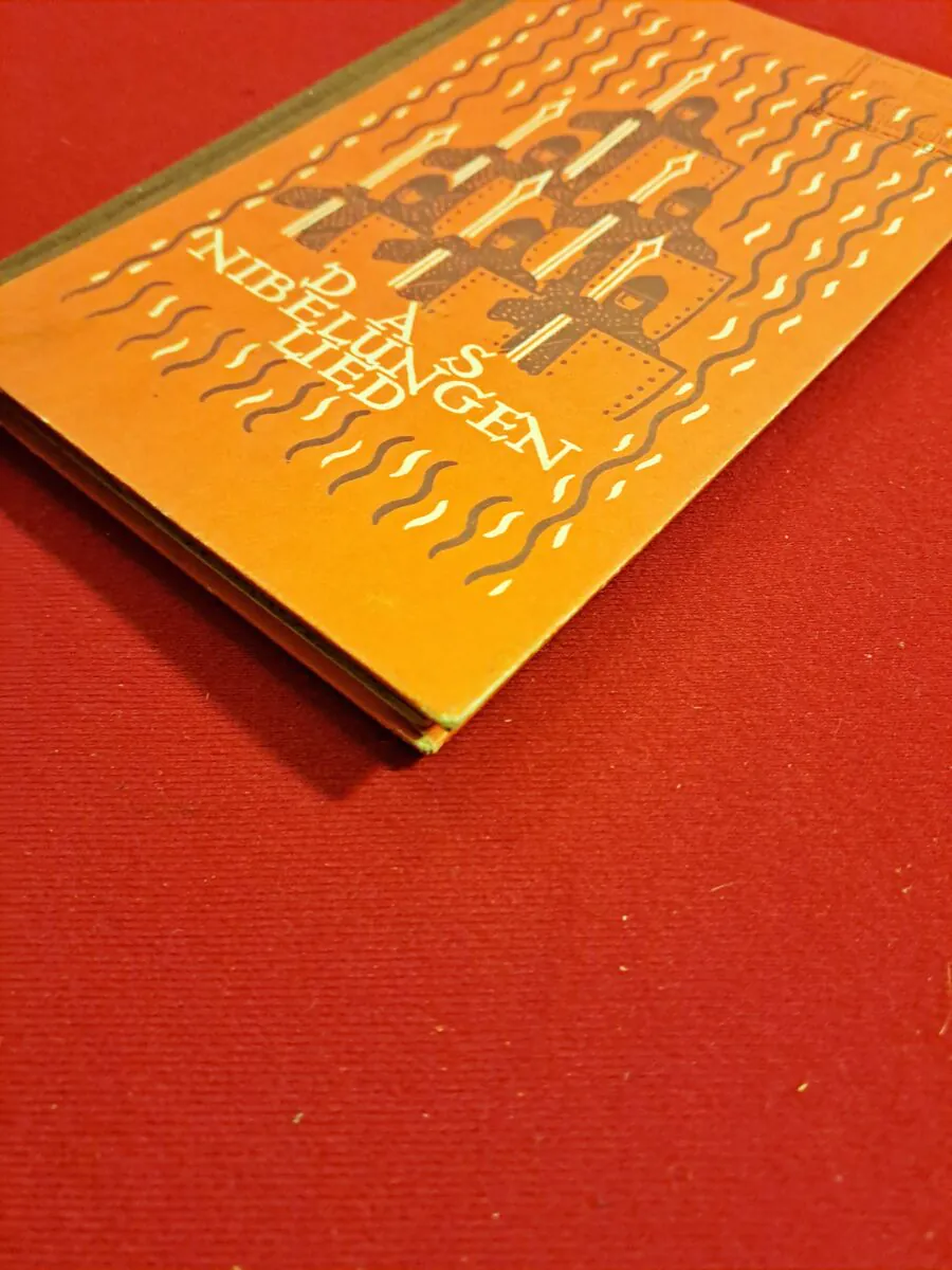 Livre Ancien "Die Nibelungen" (1924) – Édition Originale de Vienne – Illustré par Otto Schubert – Rare Variante avec Tampon Éditeur + Protège-livre Historique TSF (1938) – Image 15