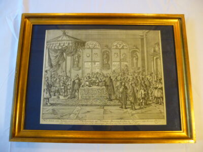 Gravure Originale XVIIe Henri IV – L’Édit de Nantes par Jan Luyken (1696) – Encadrée sous verre